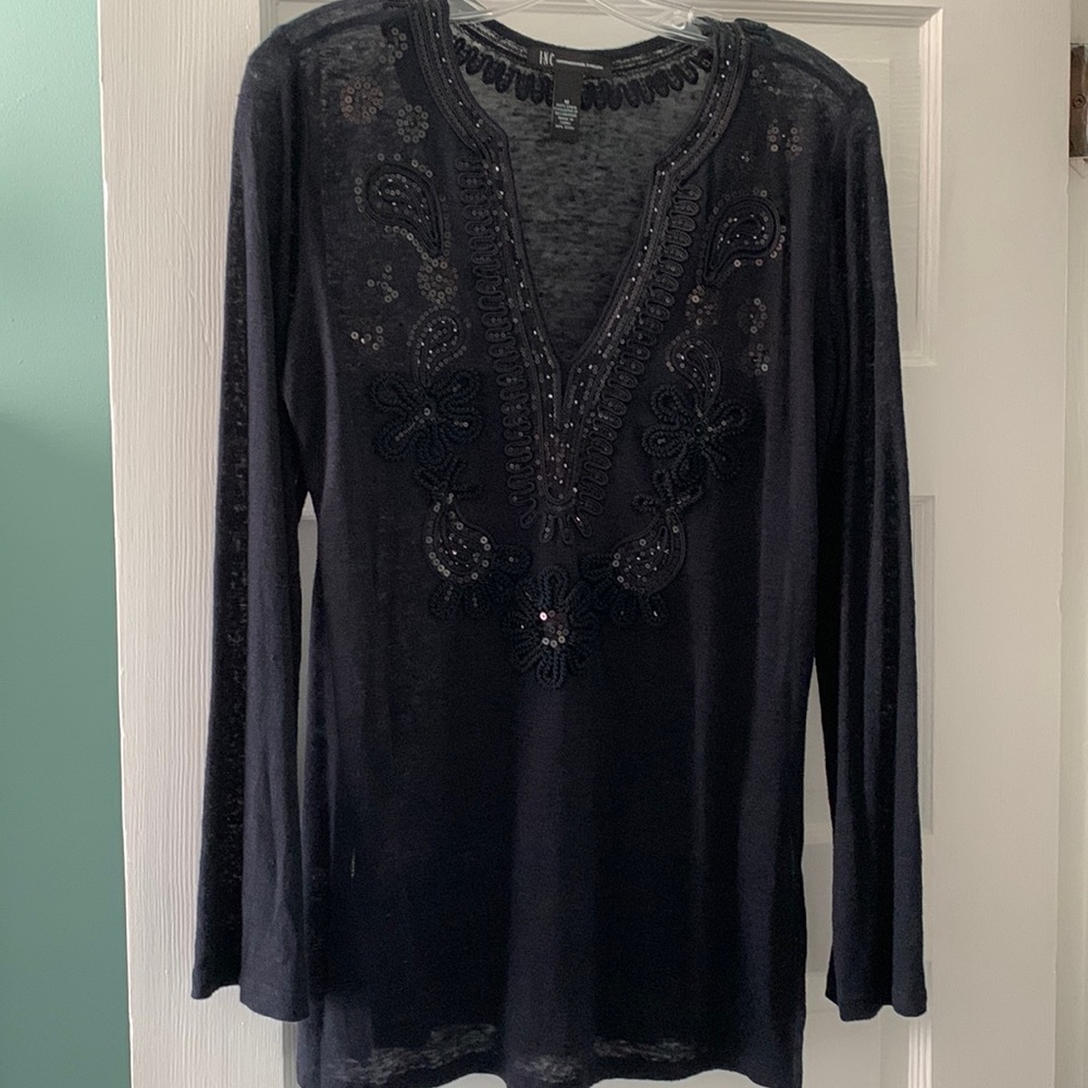 Beautiful black sequined beach cover up!